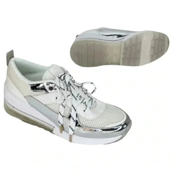 BCBGeneration Womens Sneakers 8.5M Weddi Mirrored Patent Leather - Picture 15 of 16